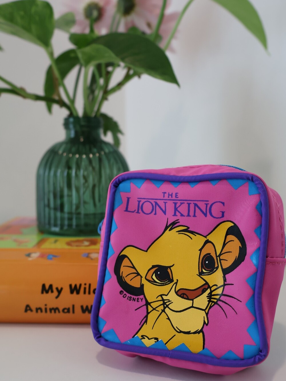 Vintage 90's Disney The Lion King Simba Cub Coin Pouch Disneyana Keychain